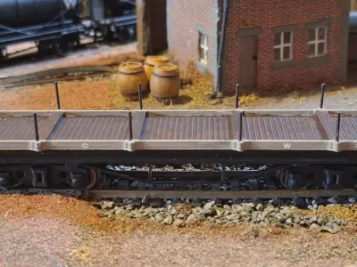 Bogie Bolster Railway Wagon 00 model railways GWR BR Macaw 20T 3D print model
