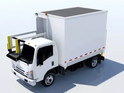  Catering Truck Small Low Poly Blank Airport Low-poly 3D model