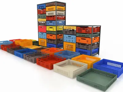 Plastic Mesh Box 3D model 3D model