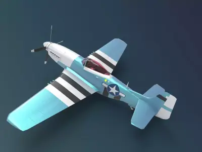 North American P 51 Mustang  3D model