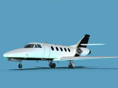 Dassault Falcon 20 V08 3D model