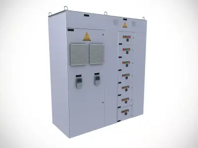 Electrical fuse box 3 3D model