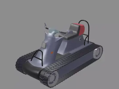  track motorcycle 3D model