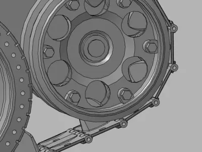 Worktable Late type tracks for Bt-5 or Bt-7 3D print model
