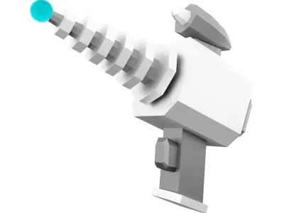 3d science fiction blaster icon 3D model
