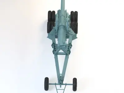 155 mm Gun M1 Long Tom 3D model