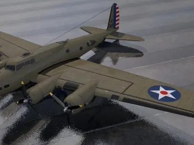 Boeing B-17D Fortress 3D model
