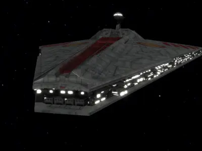 STAR WARS - ACCLAMATOR CLASS ASSAULT SHIP Low-poly 3D model