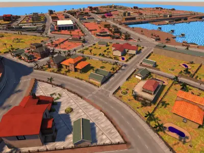 opan word map lowpoly Low-poly 3D model