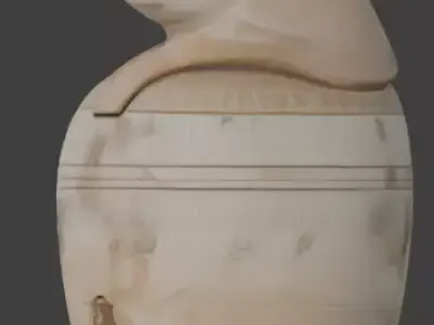 Ancient Egyptian Canopic Jar 3D Prop 3D model