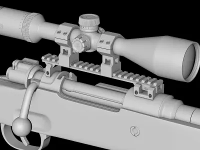 Kar98k two rifles 3D model