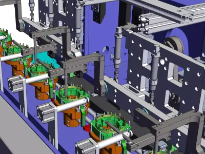 6-station winding machine 3D model