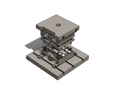 Estampo de Corte Progressivo Progressive Cut Stamp 3D model