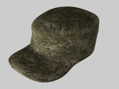 US Military Cap Package Low-poly 3D model