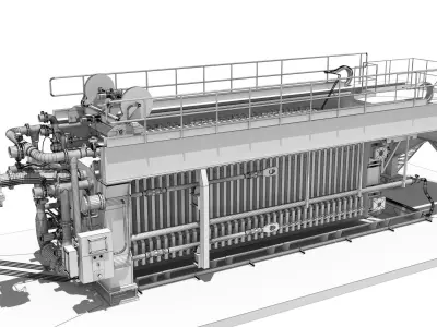 filtro prensa horizontal 3D model