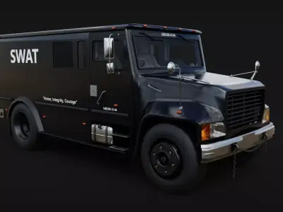 SWAT Armoured Van Low-poly 3D model