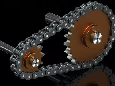 Chain  Sprockets Free 3D model