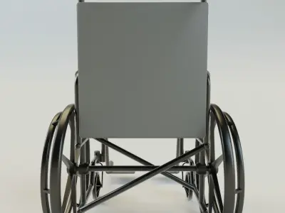 Simplistic Wheelchair 3D model