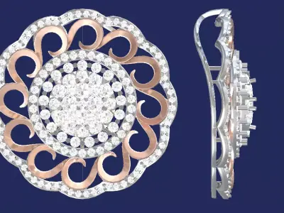 diamond pendant jewelry 3D print model buy