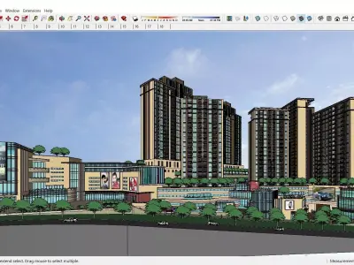 Sketchup Residential Complex B4 3D model