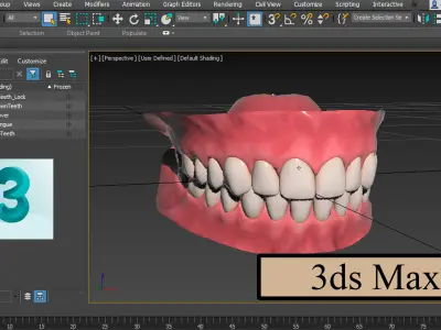  Realistic Mouth Teeth for character 