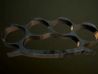 Brass knuckles 3D model purchase