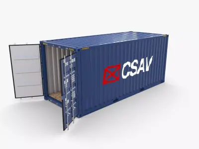 20ft Shipping Container CSAV v2 3D model