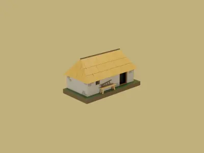 Medieval Houses Low-poly 3D model
