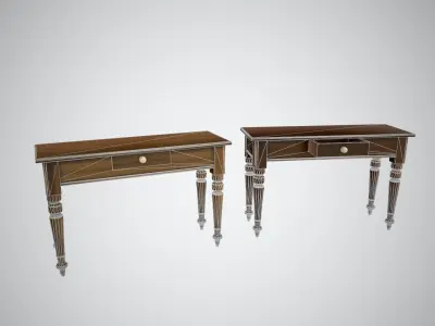 Antique console table Low-poly 3D model
