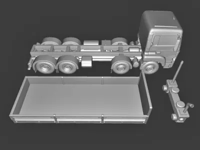 lorry truck static model 3D print model