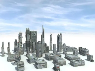  Sci-Fi City 31 HD Buildings 
