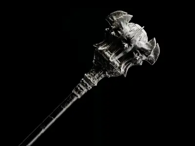 Mace of Silence 3D Base Mesh - FBX ZPR ZTL 3D model
