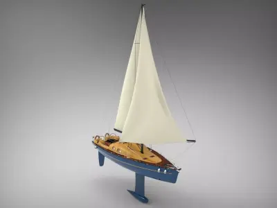 Corvette Ship  3D model