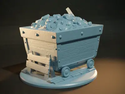 Mine Cart 3D Print Coal Cart 3D Print 3D print model