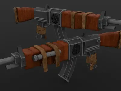 Custom Assault Rifle Low-poly 3D model