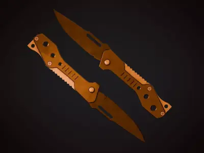 Knife 4 C Low-poly 3D model