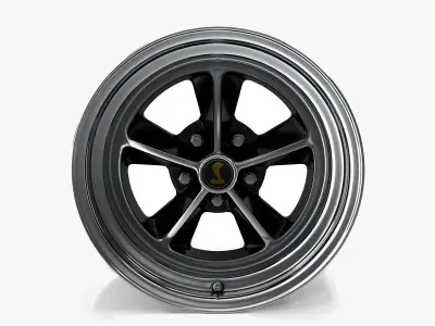 Legendary Wheel Co GT9 Alloy Wheel 17x8 BlackMachined 1965-1973 3D model