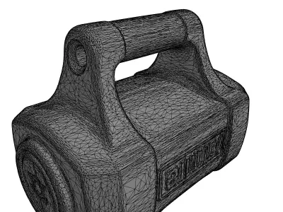 Rugged Industrial Portable Device Low-poly 3D model