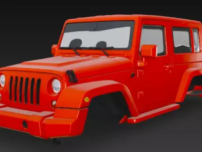 Jeep upper body 3D model PBR