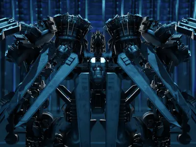 Sci-Fi Infiltrator Mech -  Full Body Hard Surface Mech 3D model