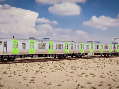 Rigged Train Japanese Yamanote E235 Series  3D model