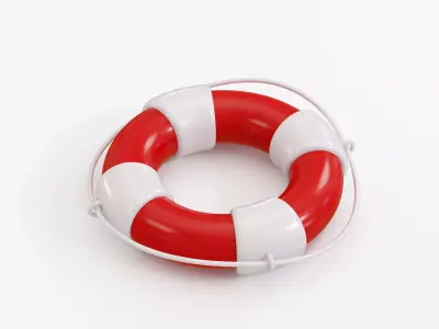 Floating lifebuoy Low-poly 3D model