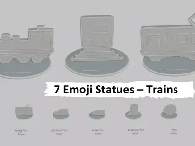 Emoji Statues Trains 3D print model