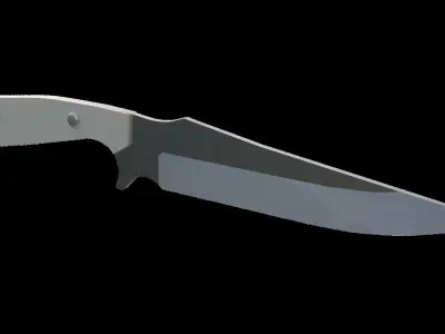 Combat Knife Low-poly 3D model 14