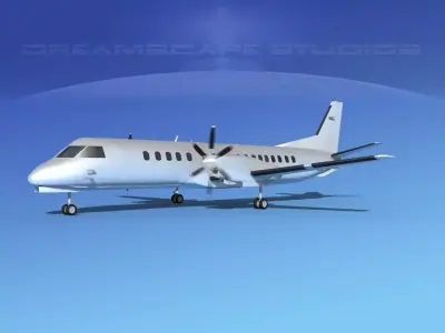 SAAB 2000 Bare Metal 3D model