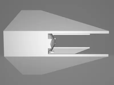 STAR WARS Tie Interceptor Space Ship - Low Poly Game - FBX Model Low-poly 3D model