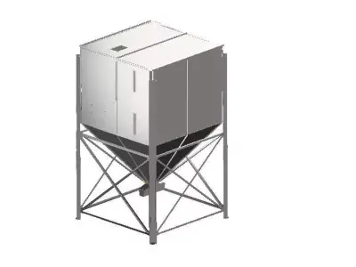 Mini rectangular Silo 3D model