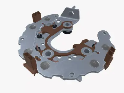Alternator rectifier Low-poly 3D model