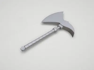 Game asset Artistic Color Splash Axepiece 3D model