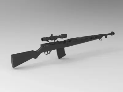 AVS-36 Automatic rifle Simonov model 1936 3D model